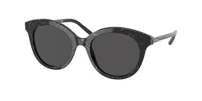 Prada PR02YS Round Sunglasses  03Y5S0-Black Marble 51-140-19 - Color Map Black