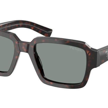 Prada PR02ZSF Square Sunglasses  17N20N-Root Tortoise 54-140-19 - Color Map Tortoise