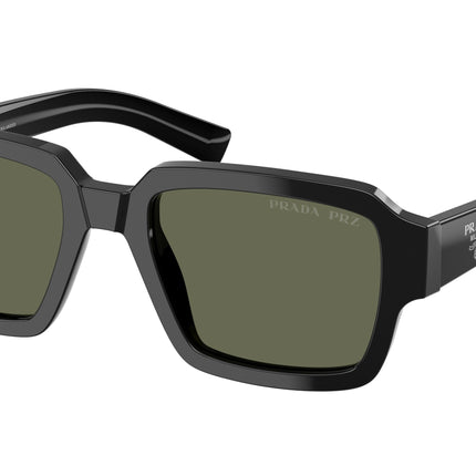 Prada PR02ZSF Square Sunglasses  1AB03R-Black 54-140-19 - Color Map Black