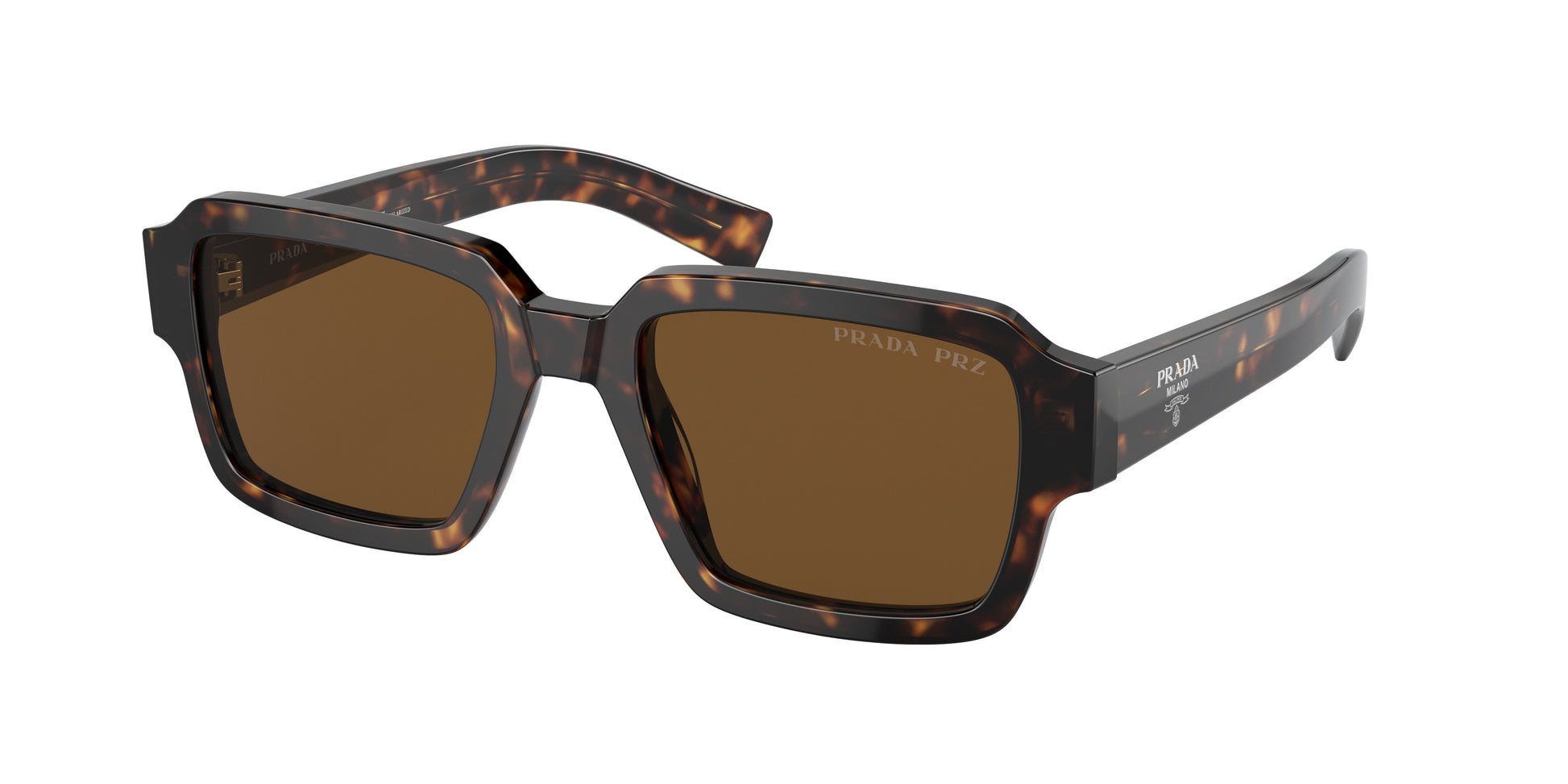 Prada PR02ZSF Square Sunglasses  2AU01D-Tortoise 54-140-19 - Color Map Tortoise