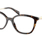 Prada PR02ZVF Butterfly Eyeglasses  2AU1O1-Tortoise 56-140-16 - Color Map Tortoise