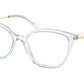 Prada PR02ZVF Butterfly Eyeglasses  2AZ1O1-Crystal 56-140-16 - Color Map Transparent