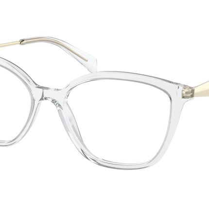 Prada PR02ZV Butterfly Eyeglasses  2AZ1O1-Crystal 52-140-17 - Color Map Transparent
