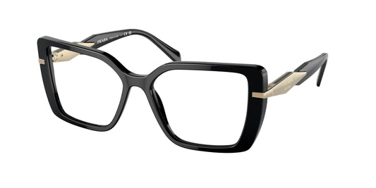 Prada PR03ZV Pillow Eyeglasses  1AB1O1-Black 55-140-16 - Color Map Black