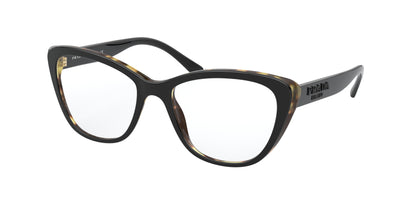 Prada PR04WV Butterfly Eyeglasses  3891O1-Black/Medium Havana 54-140-18 - Color Map Black