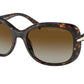 Prada PR04ZSF Rectangle Sunglasses  2AU6E1-Tortoise 58-135-17 - Color Map Tortoise