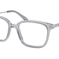Prada PR04ZVF Pillow Eyeglasses  U431O1-Grey Crystal 54-145-16 - Color Map Grey