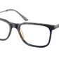 Prada PR05ZV Rectangle Eyeglasses  ZXH1O1-Denim Tortoise 55-140-18 - Color Map Tortoise