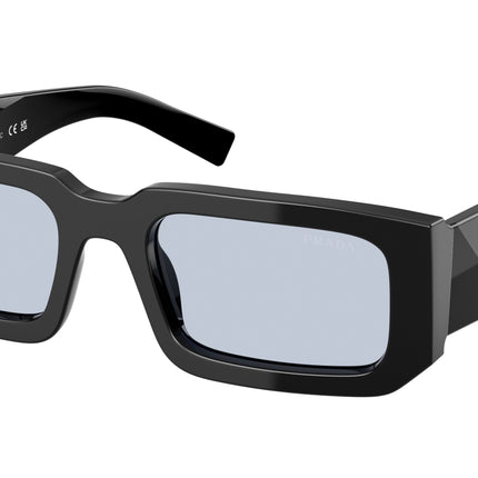 Prada PR06YS Rectangle Sunglasses  16K10L-Black 53-145-21 - Color Map Black