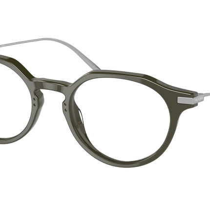 Prada PR06YV Phantos Eyeglasses  14B1O1-Opal Military 51-145-20 - Color Map Green