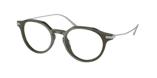 Prada PR06YV Phantos Eyeglasses  14B1O1-Opal Military 51-145-20 - Color Map Green