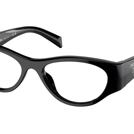 Prada PR06ZV Butterfly Eyeglasses  1AB1O1-Black 52-130-17 - Color Map Black