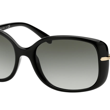 Prada CONCEPTUAL PR08OS Rectangle Sunglasses  1AB0A7-Black 57-130-17 - Color Map Black