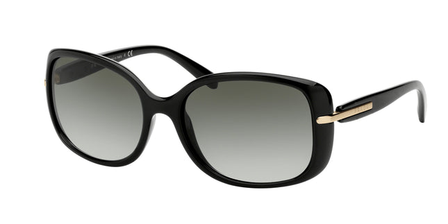 Prada CONCEPTUAL PR08OS Rectangle Sunglasses  1AB0A7-Black 57-130-17 - Color Map Black