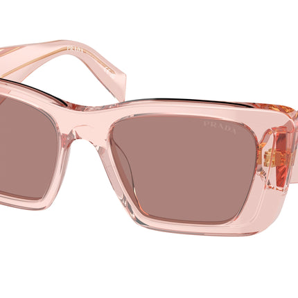 Prada PR08YS Butterfly Sunglasses  19Q10D-Transparent Peach 51-145-18 - Color Map Pink