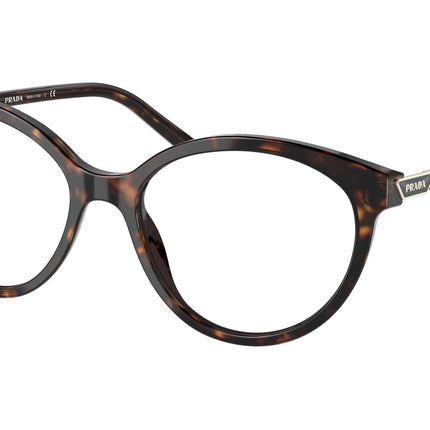 Prada PR08YV Oval Eyeglasses  2AU1O1-Tortoise 52-140-17 - Color Map Tortoise