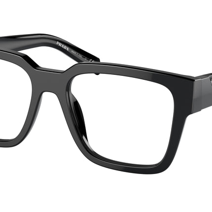 Prada PR08ZVF Square Eyeglasses  1AB1O1-Black 54-140-18 - Color Map Black