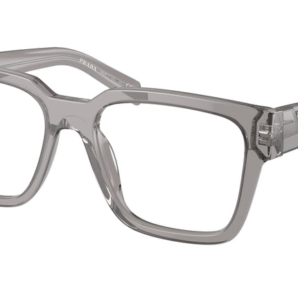 Prada PR08ZV Square Eyeglasses  18S1O1-Transparent Asphalt 54-140-18 - Color Map Grey
