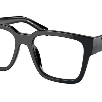 Prada PR08ZV Square Eyeglasses  1AB1O1-Black 54-140-18 - Color Map Black