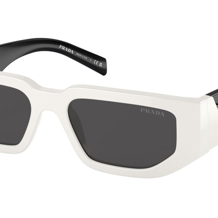 Prada PR09ZSF Rectangle Sunglasses  1425S0-Talc 55-140-17 - Color Map White