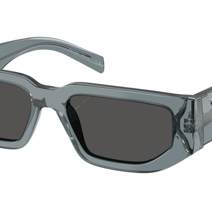 Prada PR09ZS Rectangle Sunglasses  17T08Z-Transparent Ocean 54-140-18 - Color Map Blue