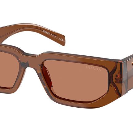 Prada PR09ZS Rectangle Sunglasses  20H90Q-Dark Brown Transparent 54-140-18 - Color Map Brown