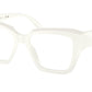 Prada PR09ZV Square Eyeglasses  1421O1-White Ivory 51-140-17 - Color Map White