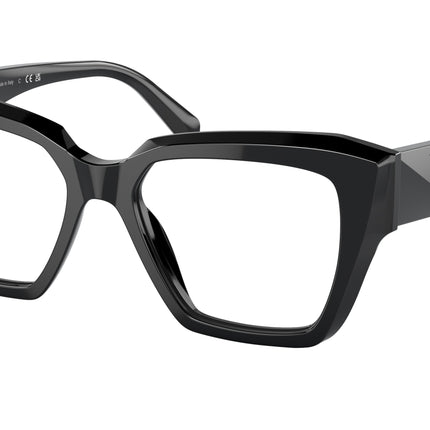 Prada PR09ZV Square Eyeglasses  1AB1O1-Black 51-140-17 - Color Map Black