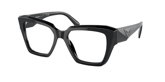 Prada PR09ZV Square Eyeglasses  1AB1O1-Black 51-140-17 - Color Map Black