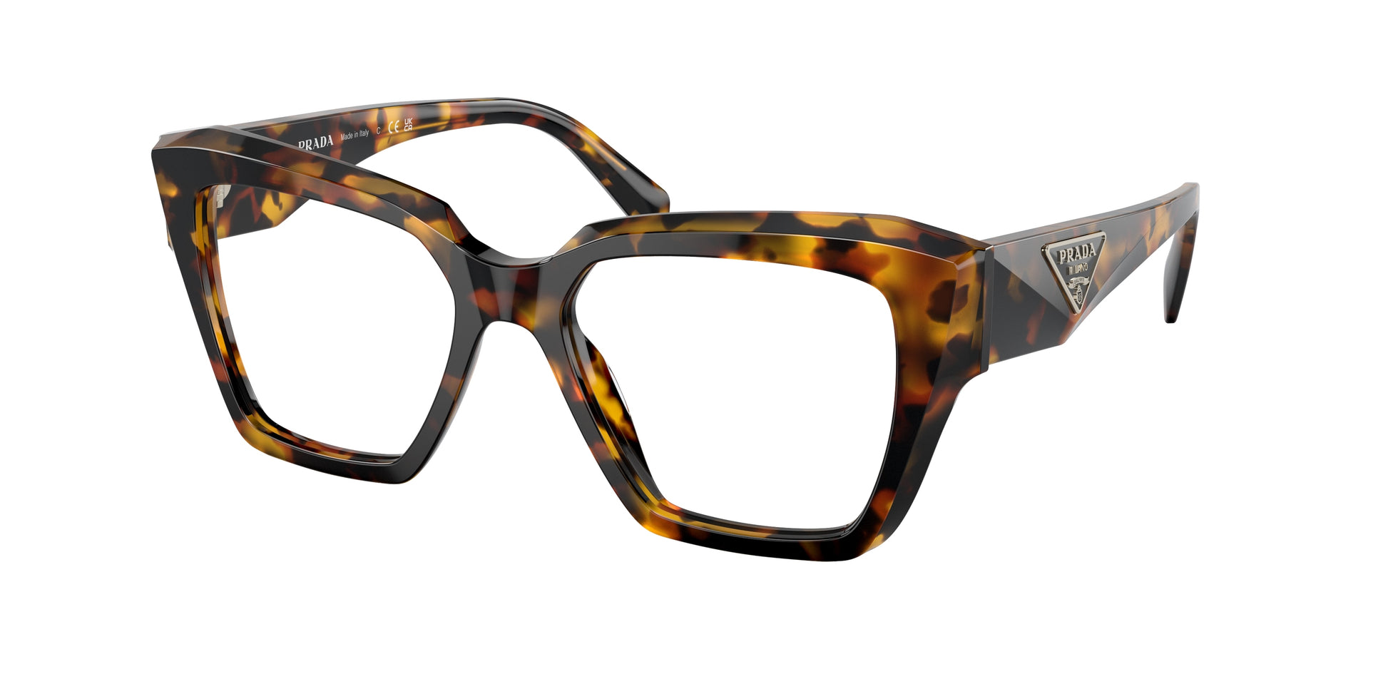 Prada PR09ZV Square Eyeglasses  VAU1O1-Honey Tortoise 51-140-17 - Color Map Tortoise