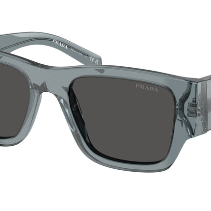 Prada PR10ZSF Pillow Sunglasses  17T08Z-Transparent Ocean 55-140-19 - Color Map Blue