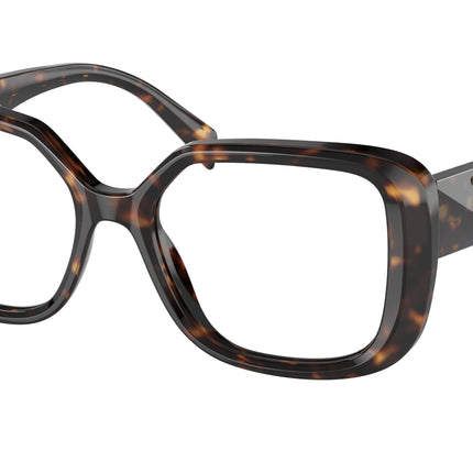 Prada PR10ZV Square Eyeglasses  2AU1O1-Tortoise 53-140-18 - Color Map Tortoise