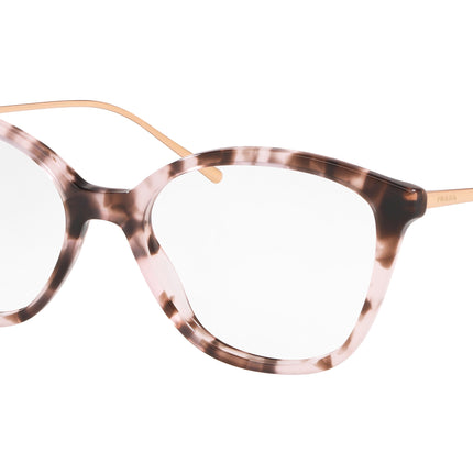 Prada CONCEPTUAL PR11VV Square Eyeglasses  ROJ1O1-Pink Havana 53-140-17 - Color Map Tortoise