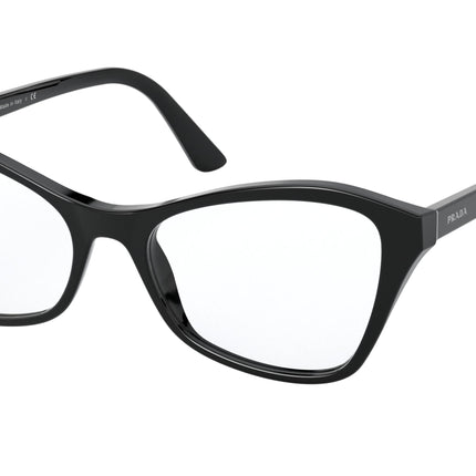 Prada CONCEPTUAL PR11XV Butterfly Eyeglasses  1AB1O1-Black 51-145-17 - Color Map Black