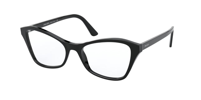 Prada CONCEPTUAL PR11XV Butterfly Eyeglasses  1AB1O1-Black 51-145-17 - Color Map Black