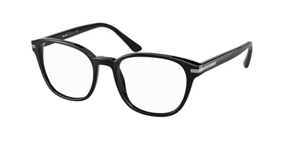 Prada PR12WV Rectangle Eyeglasses  1AB1O1-Black 51-145-19 - Color Map Black