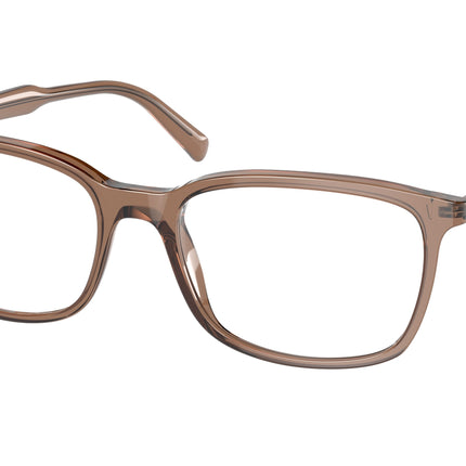 Prada CONCEPTUAL PR13XV Pillow Eyeglasses  09F1O1-Brown/Light Brown 55-145-18 - Color Map Brown