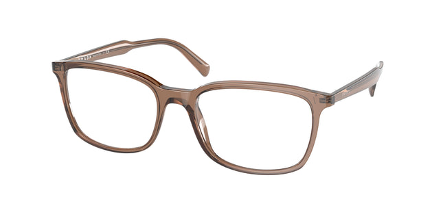 Prada CONCEPTUAL PR13XV Pillow Eyeglasses  09F1O1-Brown/Light Brown 55-145-18 - Color Map Brown