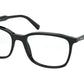 Prada CONCEPTUAL PR13XV Pillow Eyeglasses  1AB1O1-Black 55-145-18 - Color Map Black