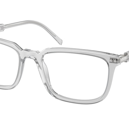 Prada PR13YVF Rectangle Eyeglasses  17P1O1-Crystal Grey 56-145-18 - Color Map Grey