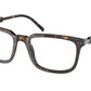 Prada PR13YVF Rectangle Eyeglasses  2AU1O1-Tortoise 53-140-18 - Color Map Tortoise
