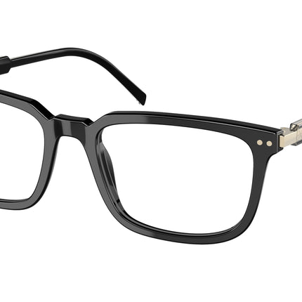 Prada PR13YV Rectangle Eyeglasses  AAV1O1-Black 55-140-19 - Color Map Black