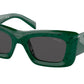 Prada PR13ZSF Cat Eye Sunglasses  16D5S0-Green Marble 52-140-20 - Color Map Green