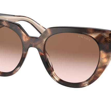 Prada PR14WS Cat Eye Sunglasses  01R0A6-Caramel Tortoise/Powder 52-140-20 - Color Map Tortoise