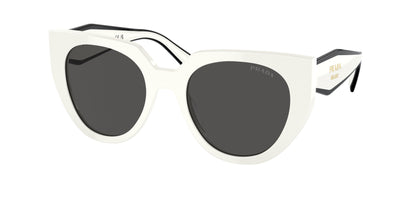 Prada PR14WS Cat Eye Sunglasses  1425S0-Talc 52-140-20 - Color Map White