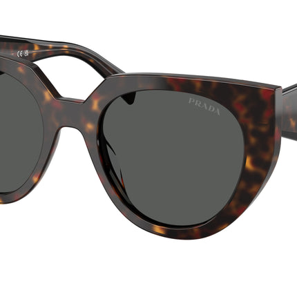 Prada PR14WS Cat Eye Sunglasses  17N40L-Root Tortoise 52-140-20 - Color Map Tortoise