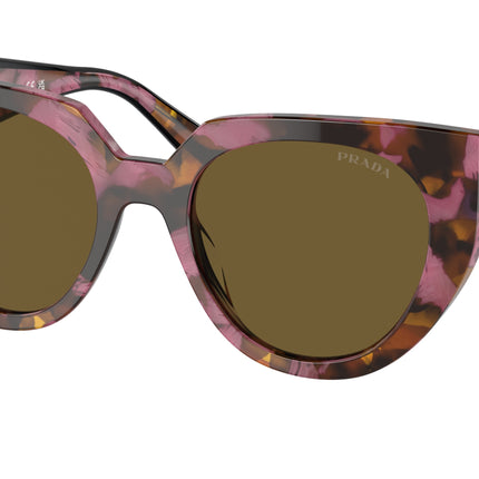 Prada PR14WS Cat Eye Sunglasses  18N01T-Tortoise Cognac Begonia 52-140-20 - Color Map Brown