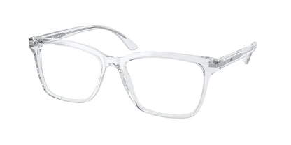 Prada PR14WVF Rectangle Eyeglasses  2AZ1O1-Crystal 56-150-17 - Color Map Transparent
