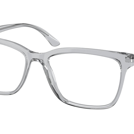 Prada PR14WVF Rectangle Eyeglasses  U431O1-Crystal Grey 56-150-17 - Color Map Grey