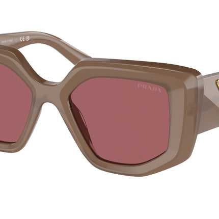 Prada PR14ZS Irregular Sunglasses  11S08S-Opal Loden 50-140-18 - Color Map Brown